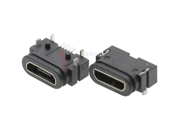 板上防水MICRO USB 5P母座