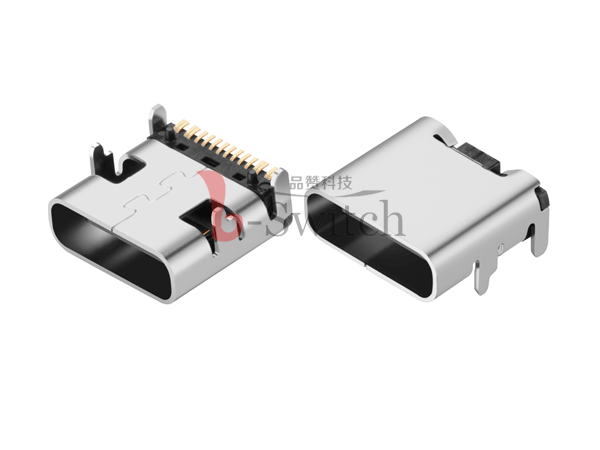 长体板上16PIN TYPE-C母座