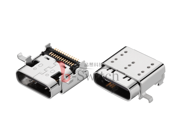 沉板/板上双壳双贴24Pin USB-C母座